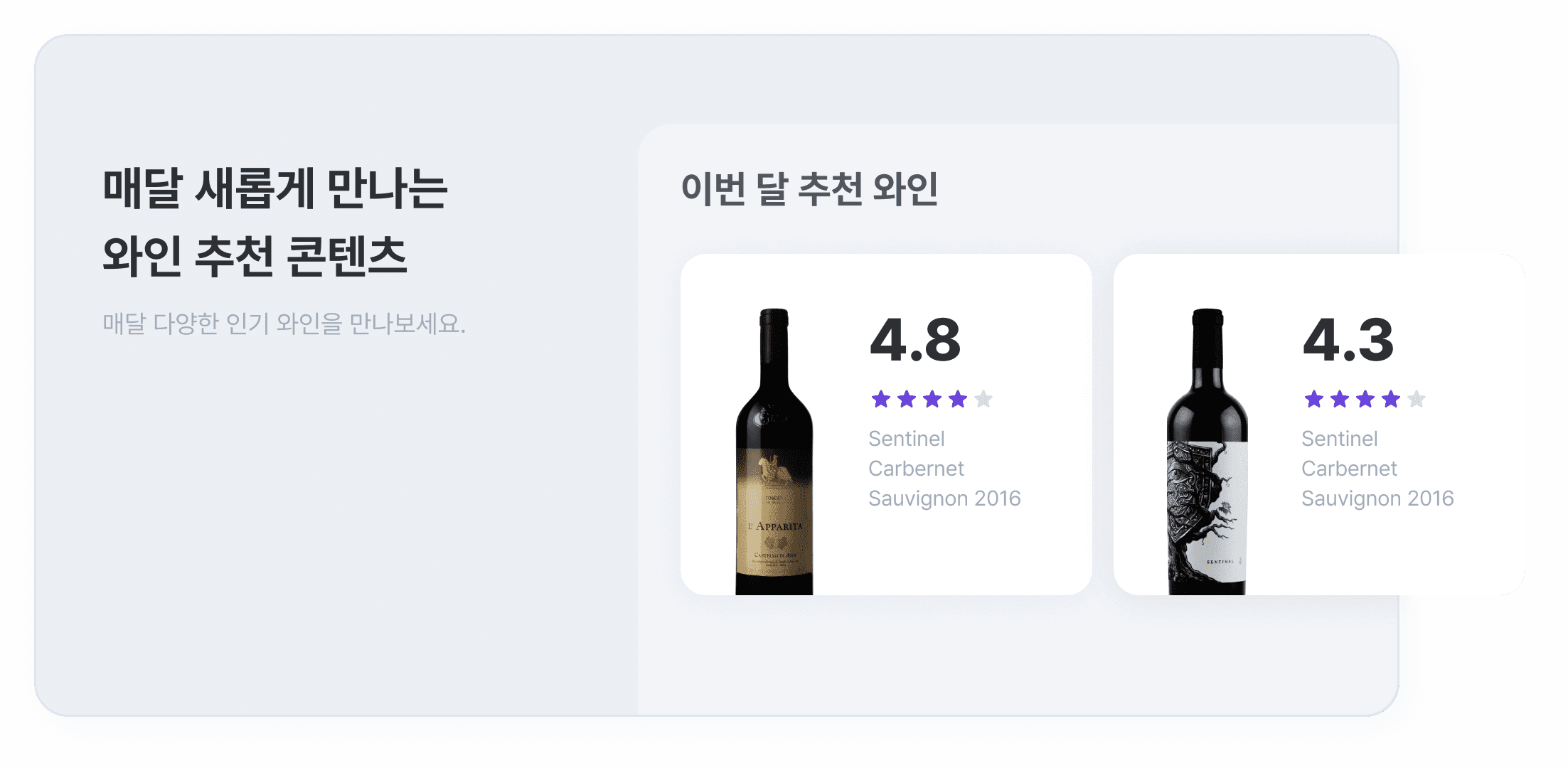 매달 새롭게 만나는 와인 추천 콘텐츠